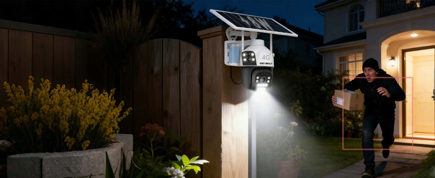 OUTDOOR SOLAR IP 7/24 CAMERA FOR 4G LTE SIM CARD GSM DUAL ROTARY SMART cctv Kind external