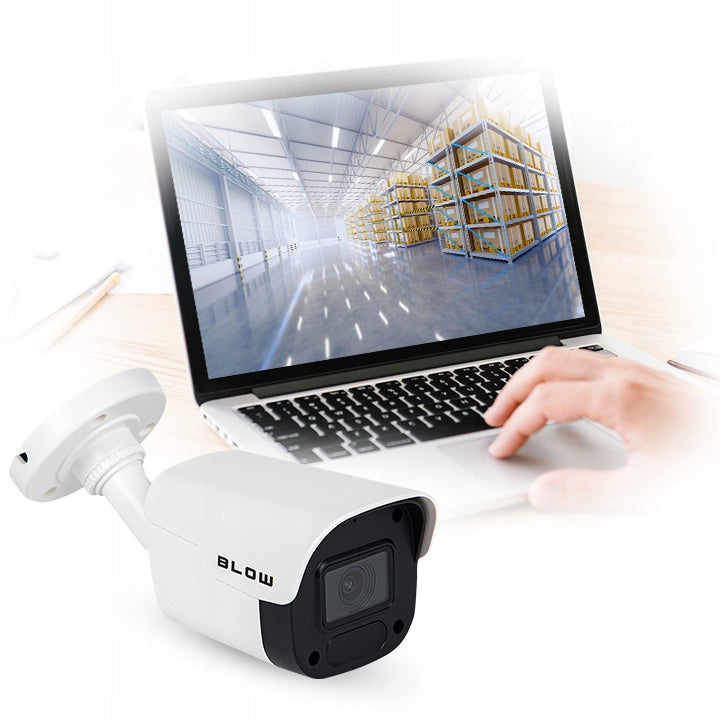 OUTDOOR TUBE CAMERA 4MPx IP POE DETECTION 30m IR 2.8mm + AUDIO IP66 Brand Blow