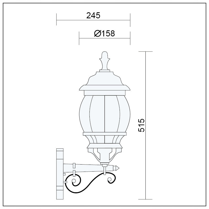 OUTDOOR WALL LAMP FACADE GARDEN LAMP E27 Manufacturer code 9440