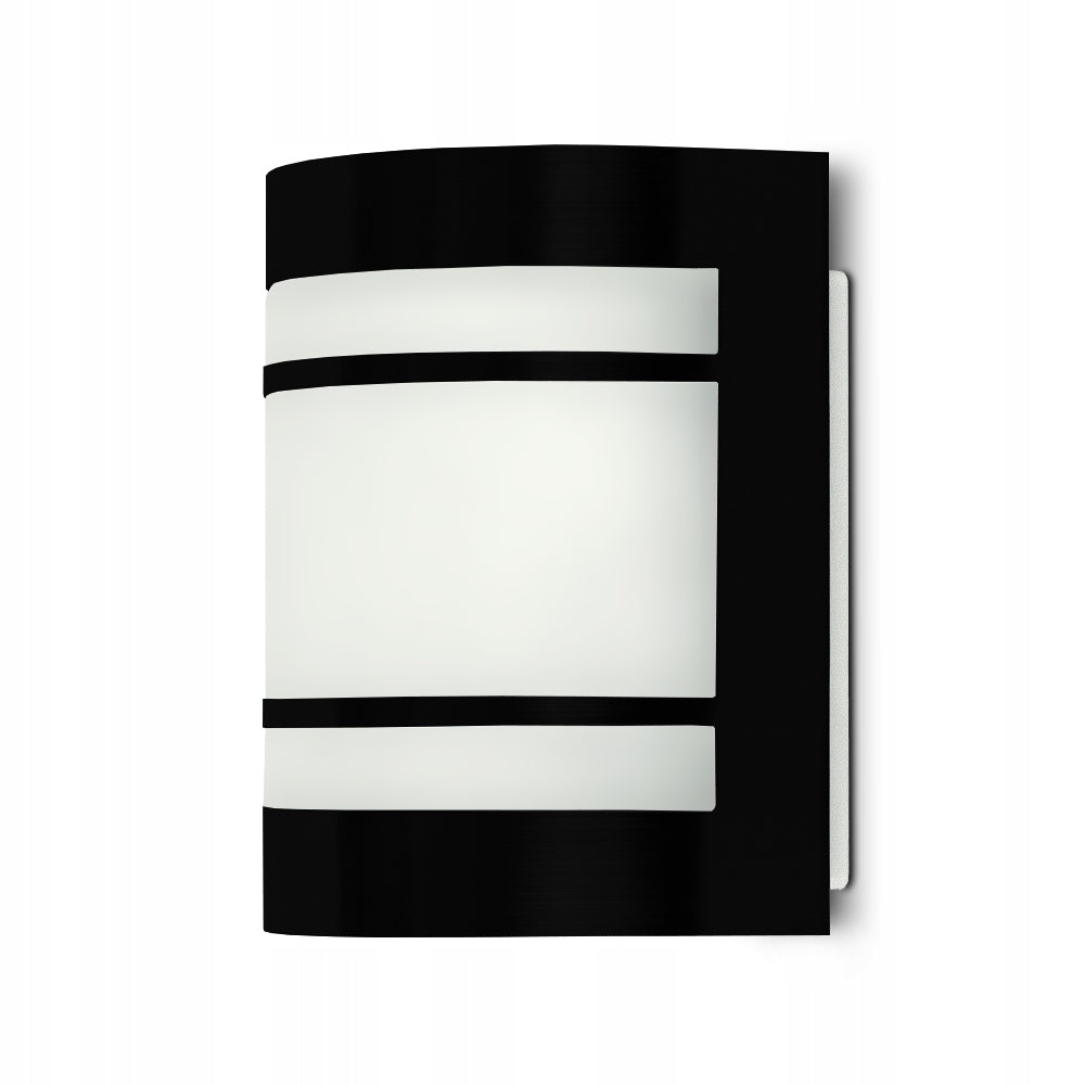 OUTDOOR WALL LAMP FACADE GARDEN LAMP FOR LED E27 BLACK GLASS METAL Manufacturer code 10090