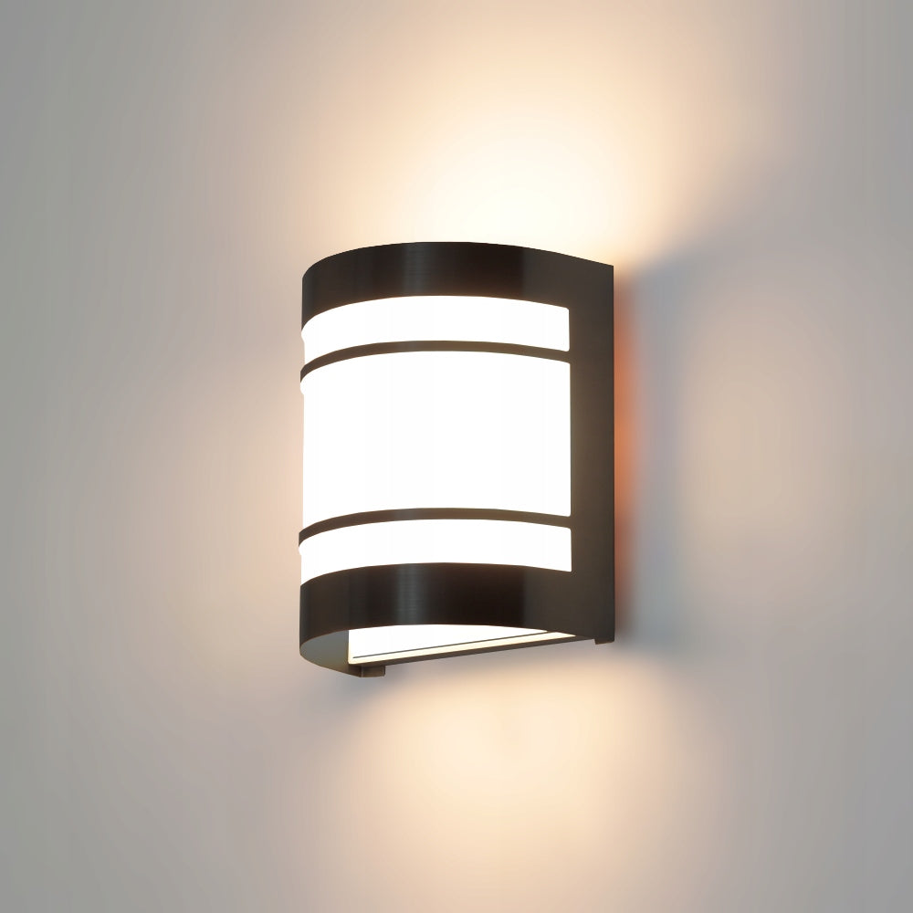 OUTDOOR WALL LAMP FACADE GARDEN LAMP FOR LED E27 BLACK GLASS METAL Packaging status original