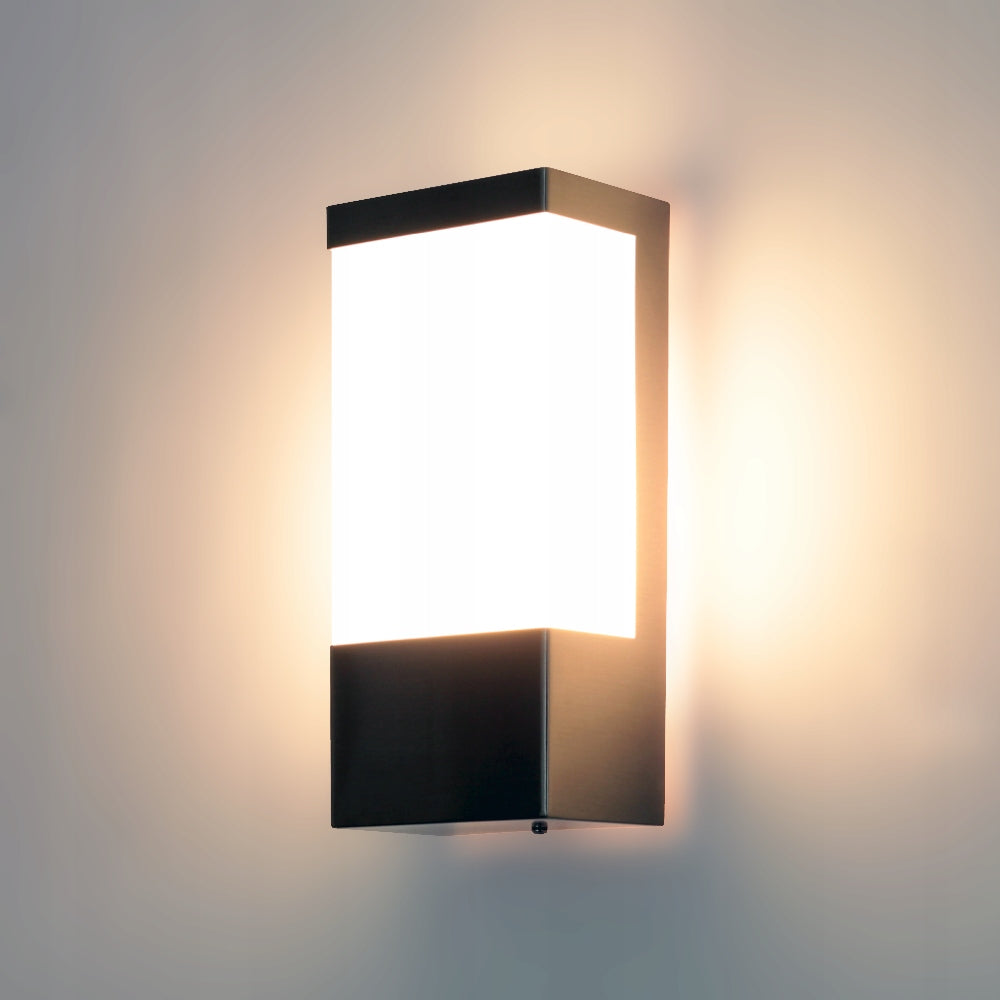 OUTDOOR WALL LAMP FACADE GARDEN LAMP STAINLESS STEEL E27 INOX Batteries included no