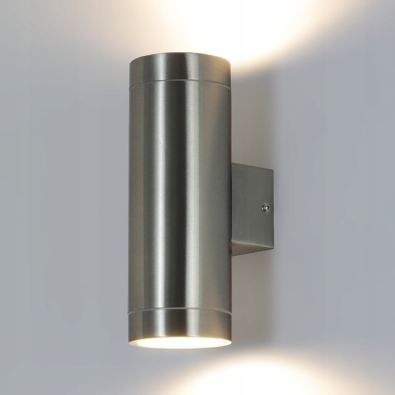 OUTDOOR WALL LAMP FACADE LAMP FOR LED GU10 UP-DOWN INOX STEEL Packaging status original