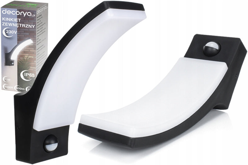 OUTDOOR WALL LAMP GARDEN FACADE LED LAMP WITH DUSK MOTION SENSOR Brand Decorya