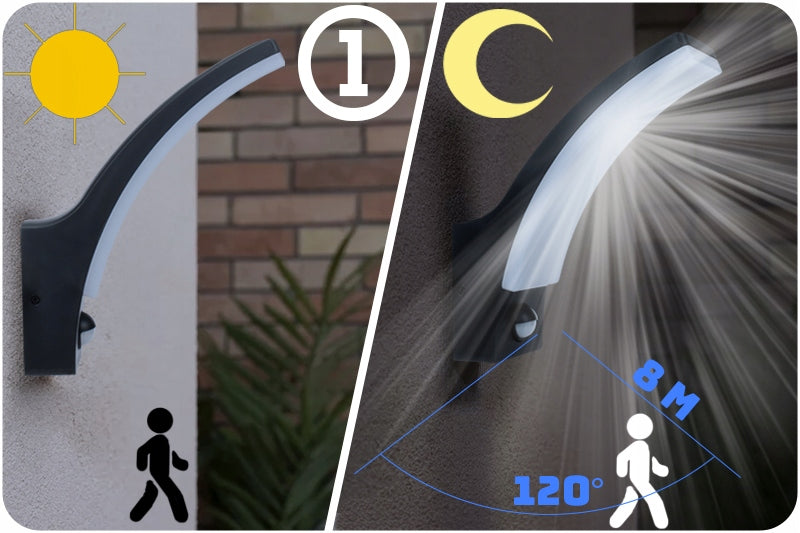 OUTDOOR WALL LAMP GARDEN FACADE LED LAMP WITH DUSK MOTION SENSOR Manufacturer code DecKinBow_PIR