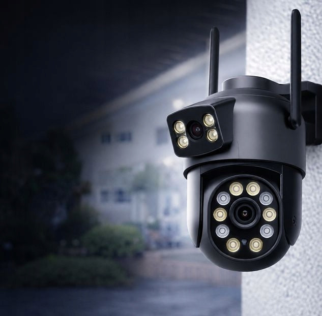 OUTDOOR WIFI CAMERA ROTATING DOUBLE SOLID 2 WAYS TO MOUNT + FREEBIE Model Podwójna zewnętrzna obrotowa ip wifi ciemna