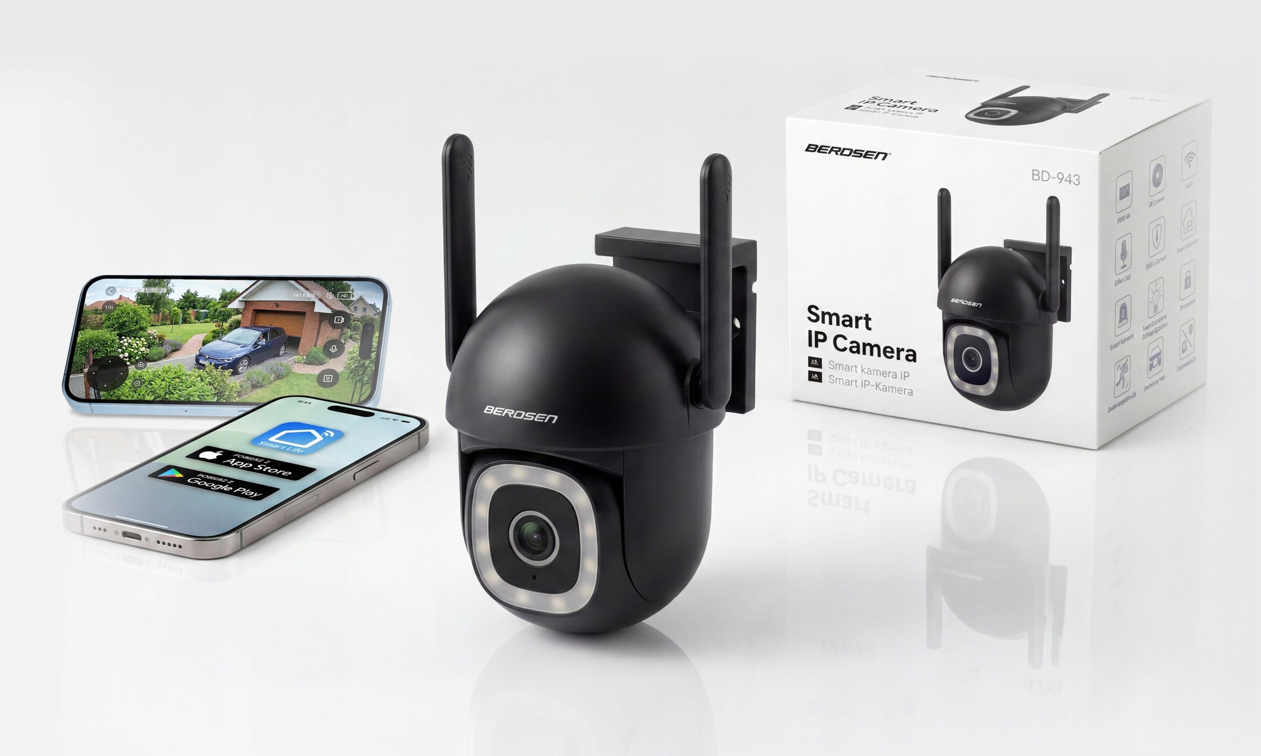 OUTDOOR WIFI CAMERA ROTATING IP 5MP WI-FI TUYA MOTION TRACKING DETECTION Packaging status original