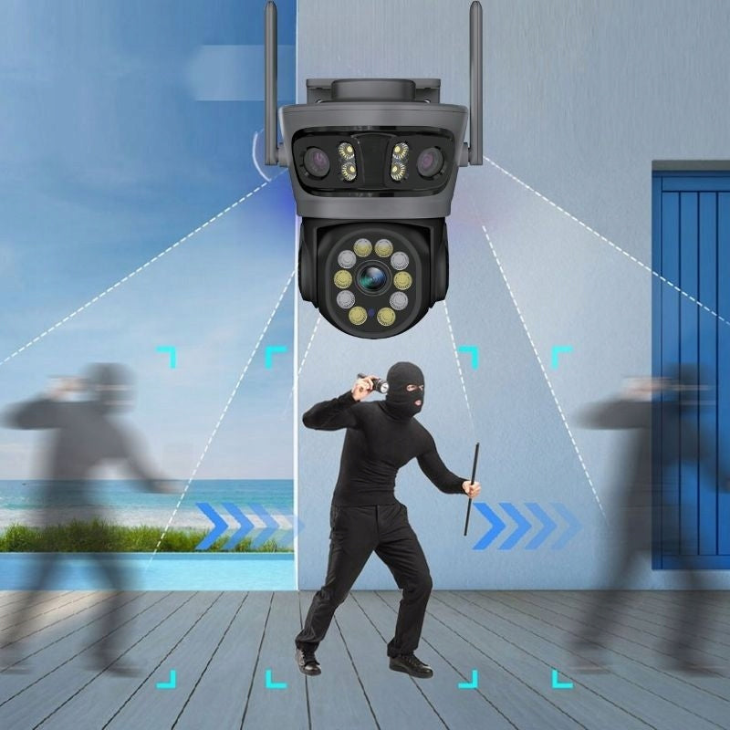 OUTDOOR WIFI CAMERA ROTATING TRIPLE SOLID 2 WAYS TO MOUNT + FREEBIE Brand mi-media