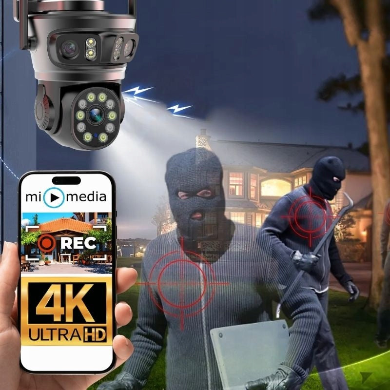 OUTDOOR WIFI CAMERA ROTATING TRIPLE SOLID 2 WAYS TO MOUNT + FREEBIE Model brak
