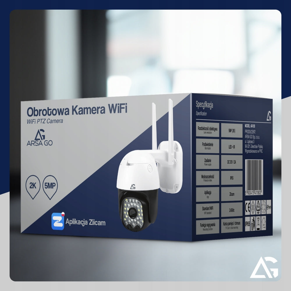 OUTDOOR WIFI IP ROTATING CAMERA 4X ZOOM 5MPx 2K + MOUNTING KIT Product weight with unit packaging 1 kg