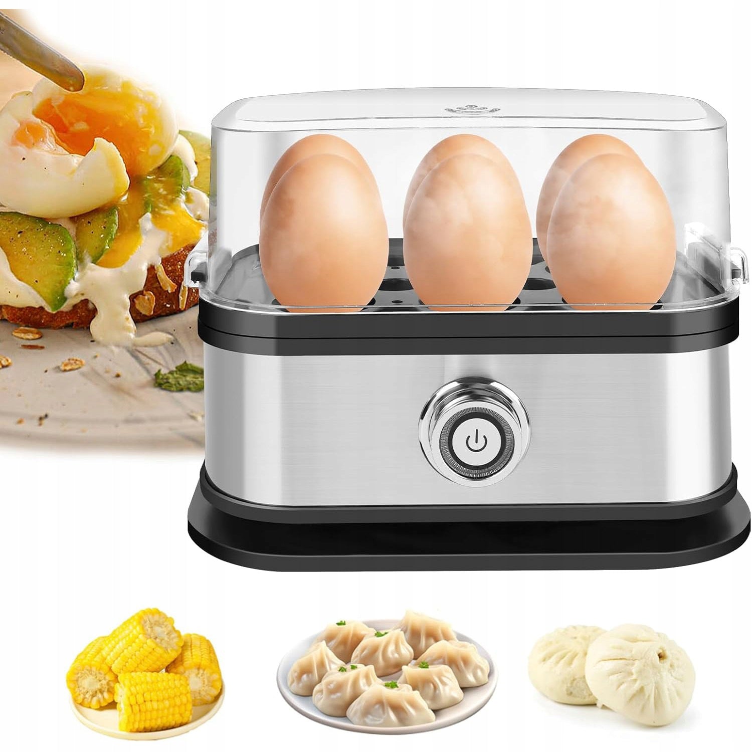 OVARIES FAST, COMPACT EGG COOKER WITH 200W POWER
