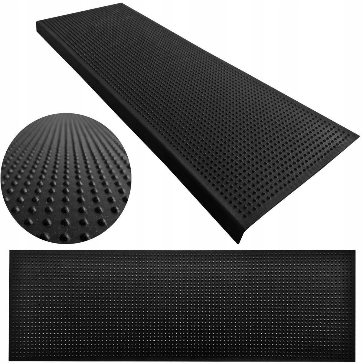 OVERLAYS FOR EXTERNAL STAIRS RUBBER ON STEPS PLATFORM PINS 75cm