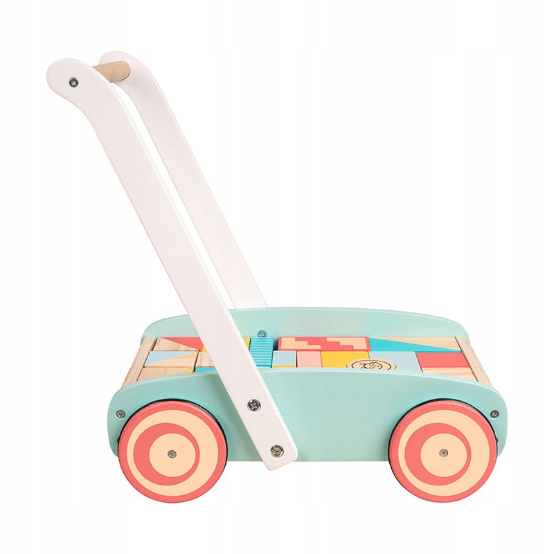 OWL & FOX BABY WALKER WOODEN RIDER WITH BLOCKS WALKER VEHICLE 12M+ Packaging status original