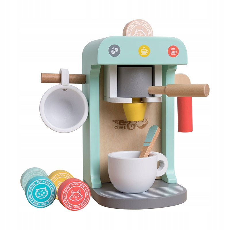 OWL&FOX WOODEN COFFEE MAKER SET FOR CHILDREN TOY MONTESSORI Packaging status original