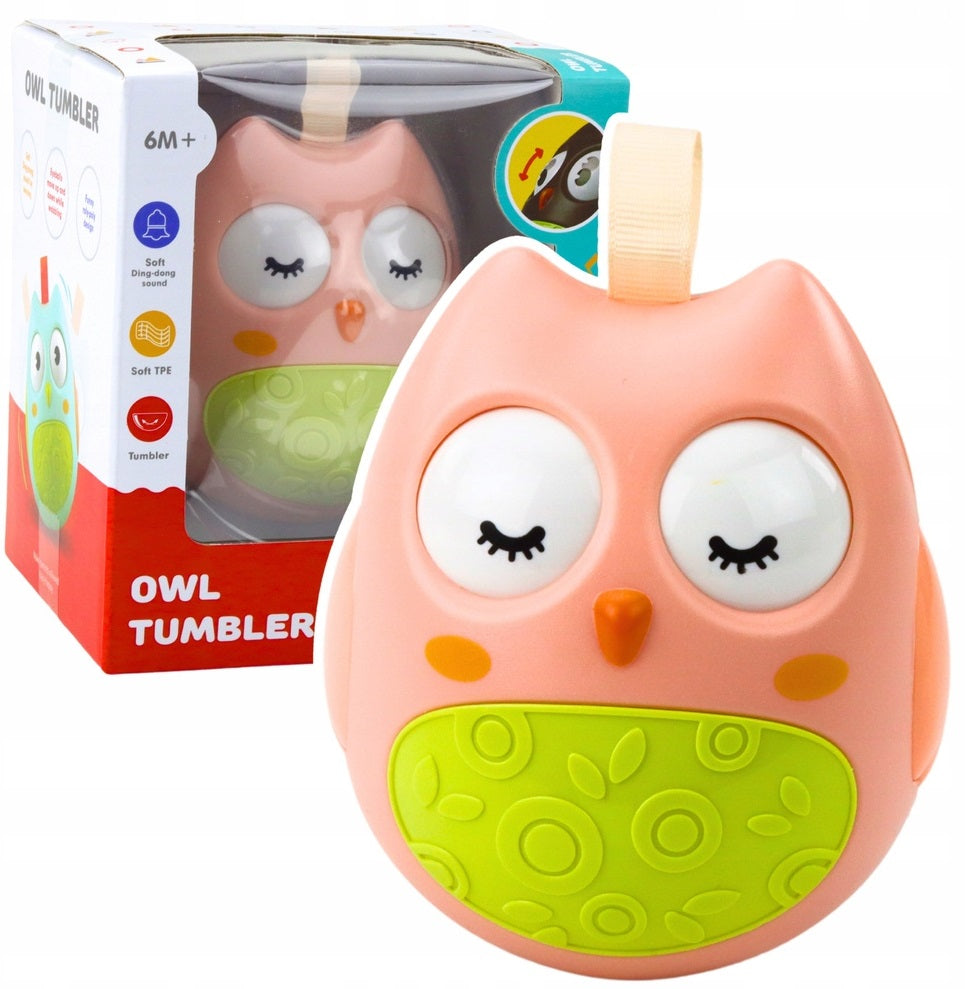 OWL WAŃKA WSTAŃKA SENSORY KIWAJKA EDUCATIONAL toy for children rings