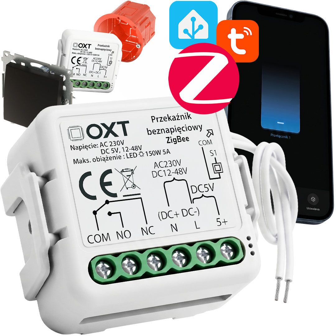 OXT Mini Voltage Free Relay AC 230V DC 5V 12-48V ZigBee TUYA