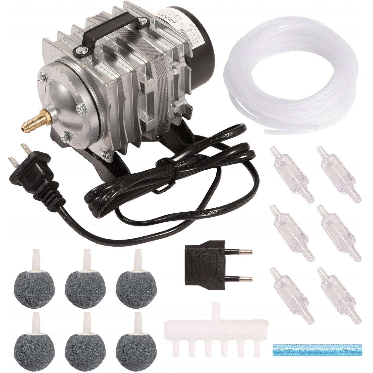 OXYGEN PUMP FOR POND 25 L/MIN 18W 6 OUTPUTS SILENT AERATOR Packaging status original