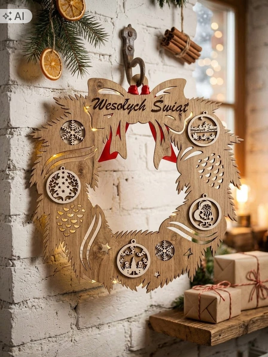 OZDОBA WREATH FOR DOORS CHRISTMAS 50 CM – CHRISTMAS DECORATION Brand no brand