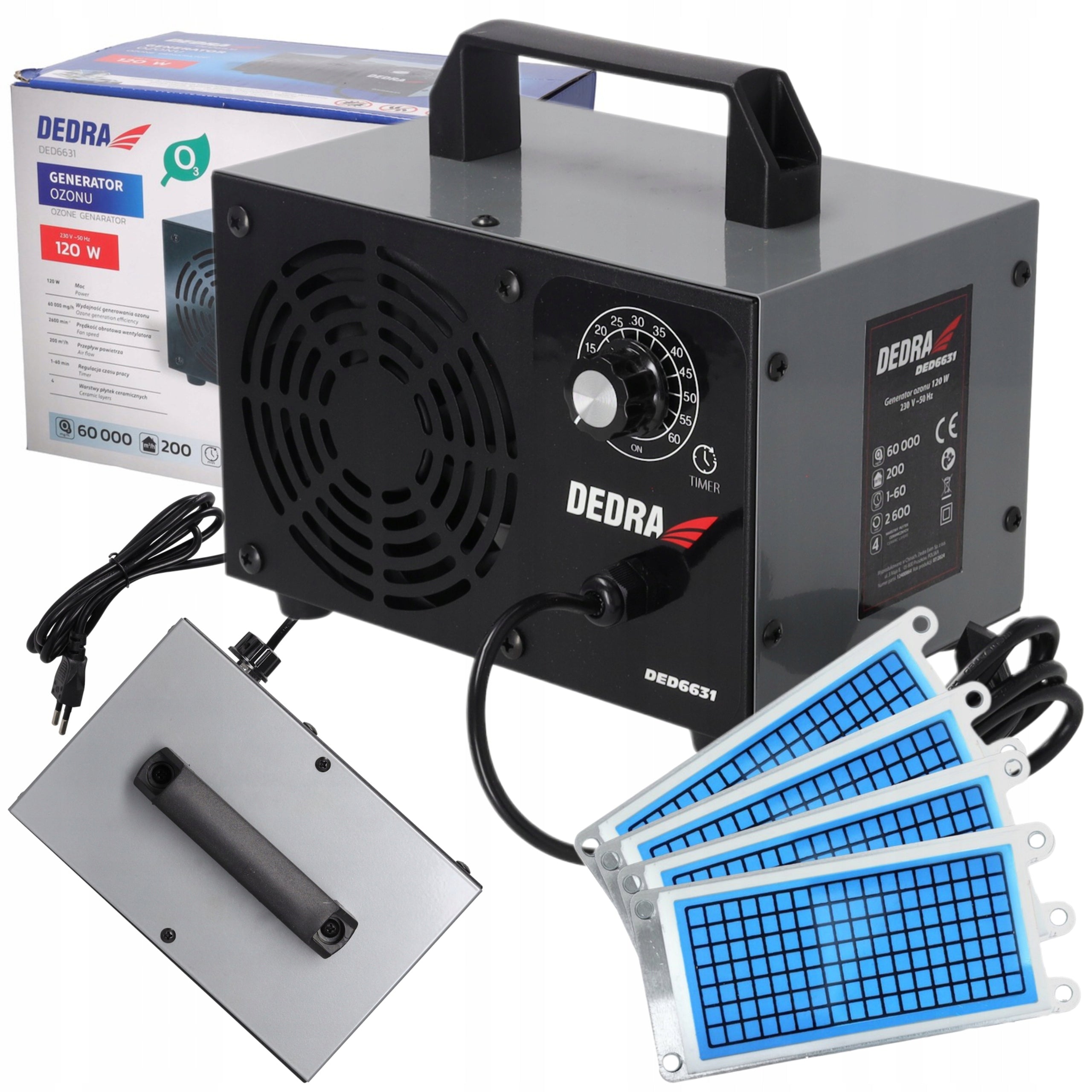 OZONE GENERATOR DEDRA DED6631 FOR BASEMENT OFFICE APARTMENT CARS
