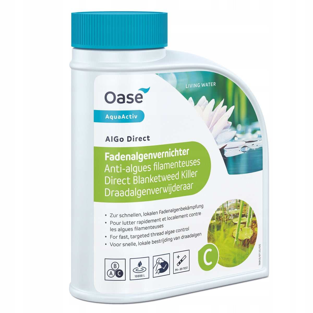 Oase AquaActiv Algo Direct 500ml removes filamentous algae