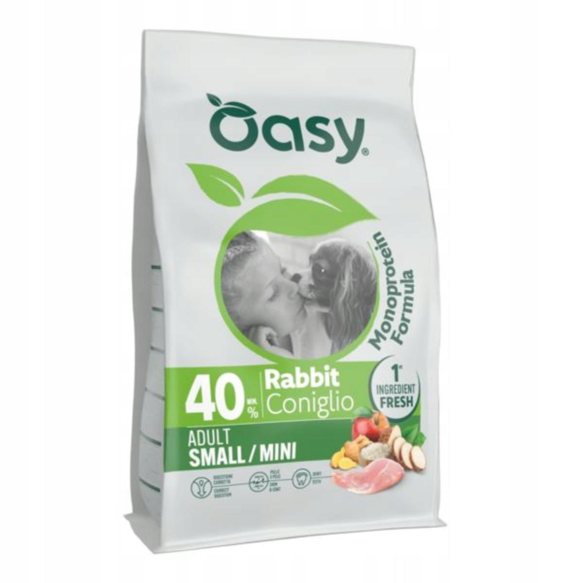 Oasy Monoprotein Adult S/Mini rabbit 2kg