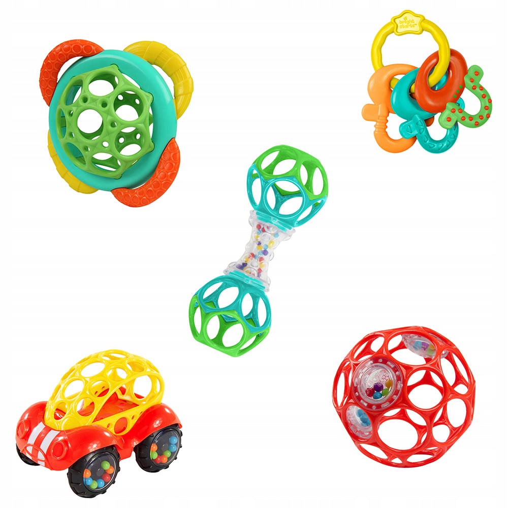 Oball 66776 Set of 5 el. Soothers & Shakers Brand Bright Starts