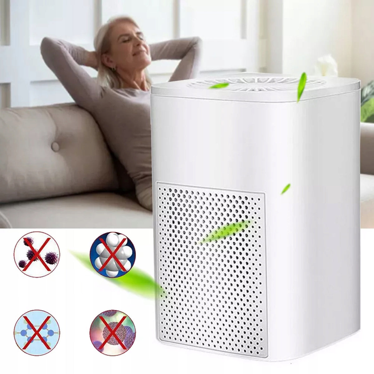Oczyszczacz powietrza AIR PURIFIER WITH HEPA Quiet FOR ALLERGY SUFFERERS Packaging status original