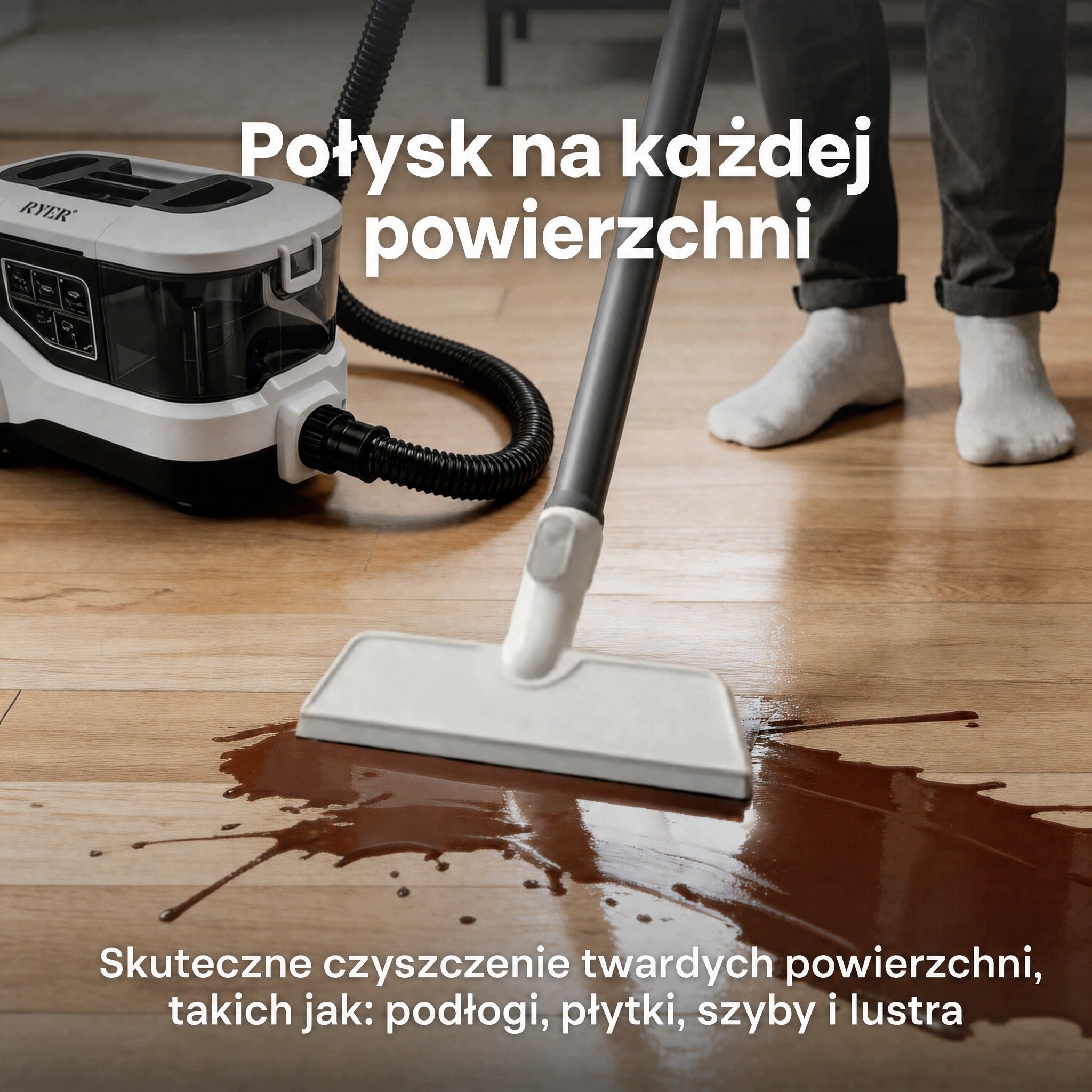 Odkurzacz Piorący RYER PRO 5w1 17000Pa Dywany Tapicerka Materace 4,5L Manufacturer code 61