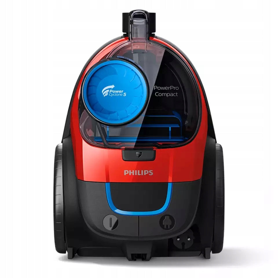 Odkurzacz bezworkowy 900W Philips PowerPro Compact Seria 3000 FC9330/09 Kolor dominujący czerwony
