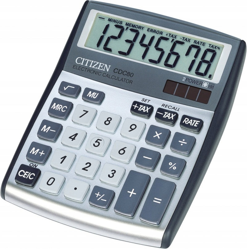 Office Calculator Citizen CDC-80 Silver for Office School Manufacturer code CDC-80WB