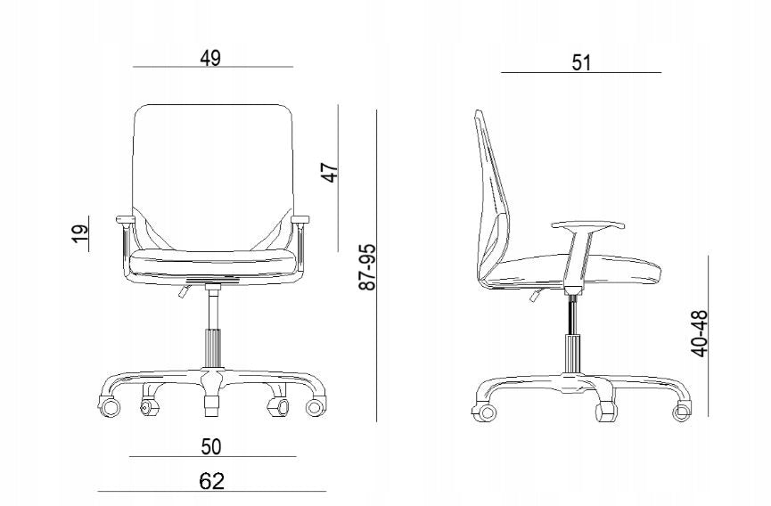 Office Chair MOBI Yellow Unique Swivel Work Chair Manufacturer code W-95-10