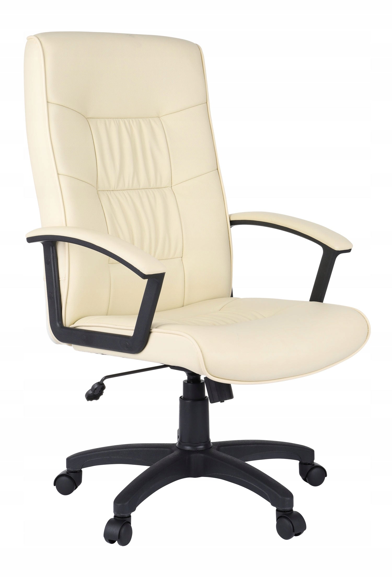 Office Chair Rotating Cabinet GROSPOL Relaxation Natural Leather Beige Packaging status original