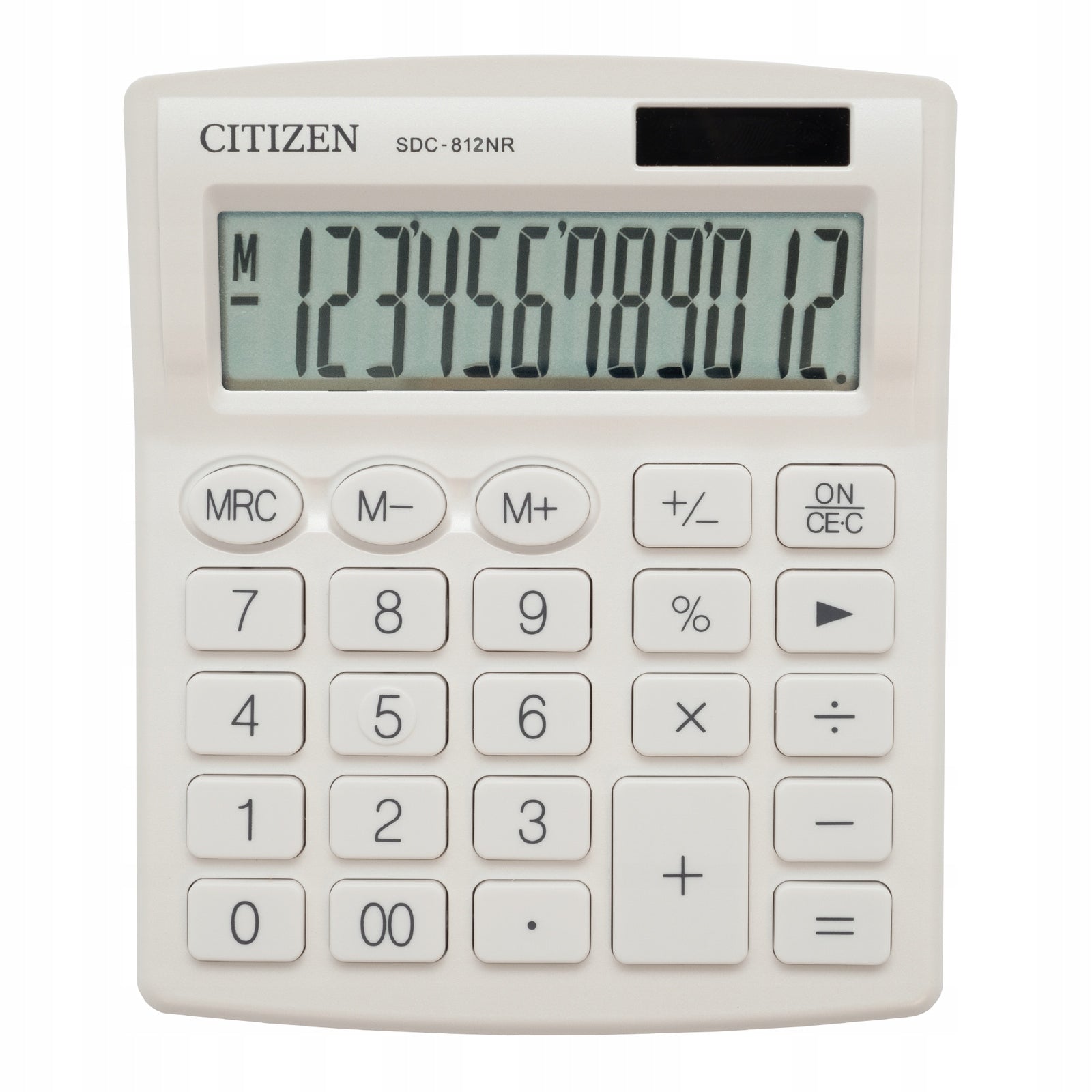 Office calculator Citizen SDC 812 NRWHE 12 digits white percent Packaging status original