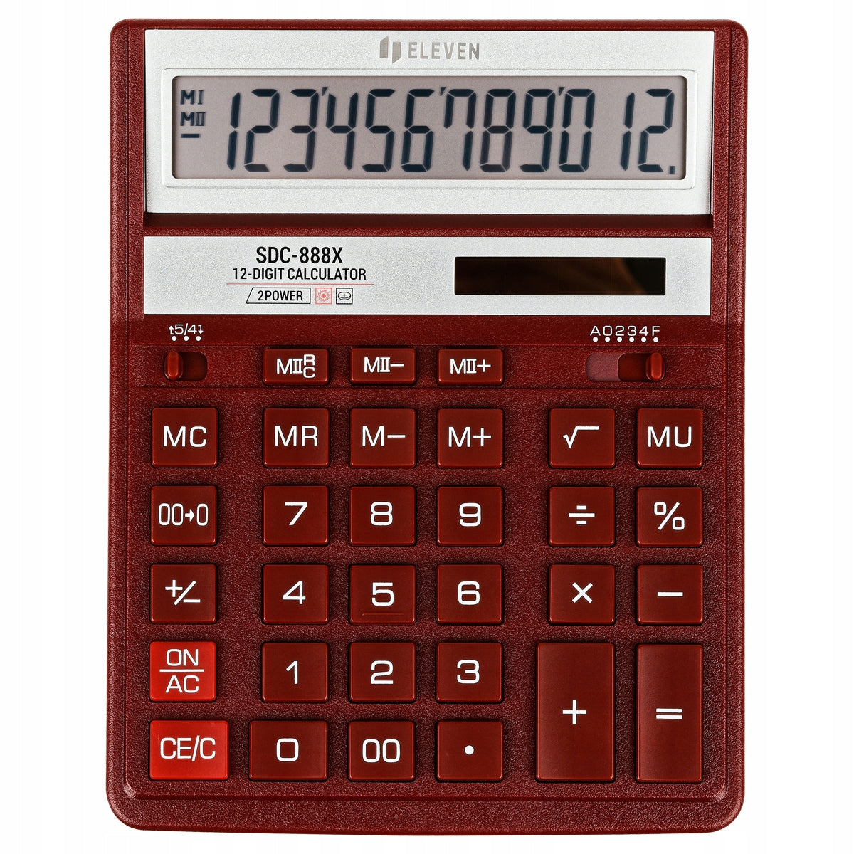 Office calculator Eleven SDC 888 XRD red large for accountant Manufacturer code SDC888XRD