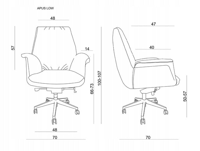 Office chair Apus low genuine leather home office EAN (GTIN) 5908242417905