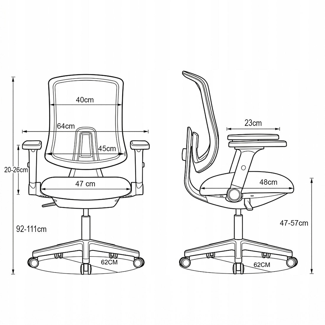 Office chair Ergonomic green Rotating height adjustment Spacetronik Packaging status original