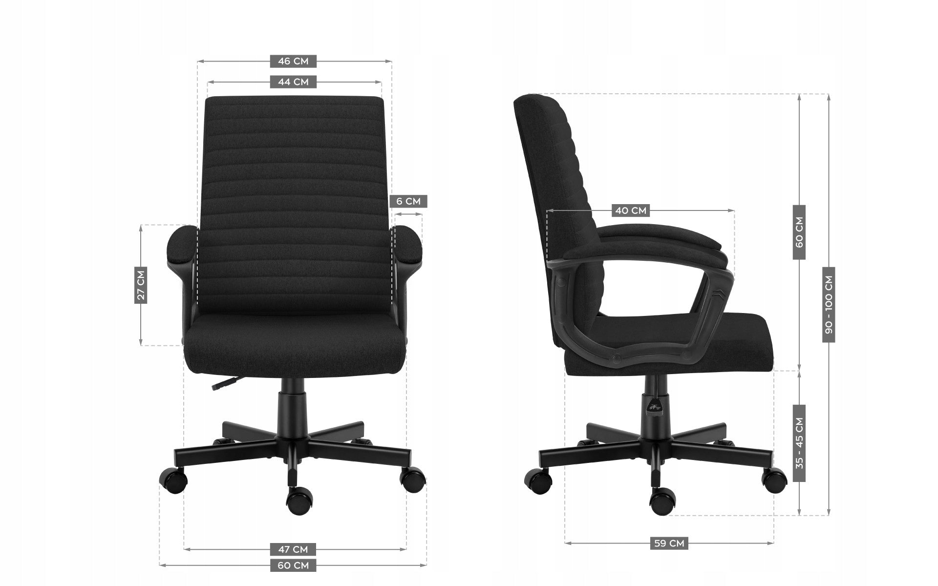 Office swivel chair MARK ADLER black adjustable for computer Brand Markadler