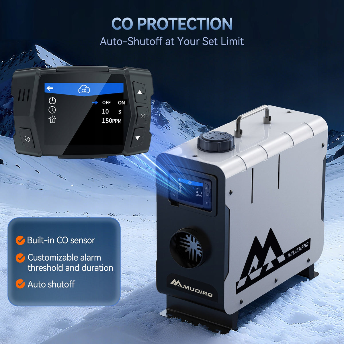 Ogrzewanie Postojowe Nagrzewnica Webasto 12V/24V 8kW z CO Alarmu I APP Manufacturer code SKUM5SEvoH