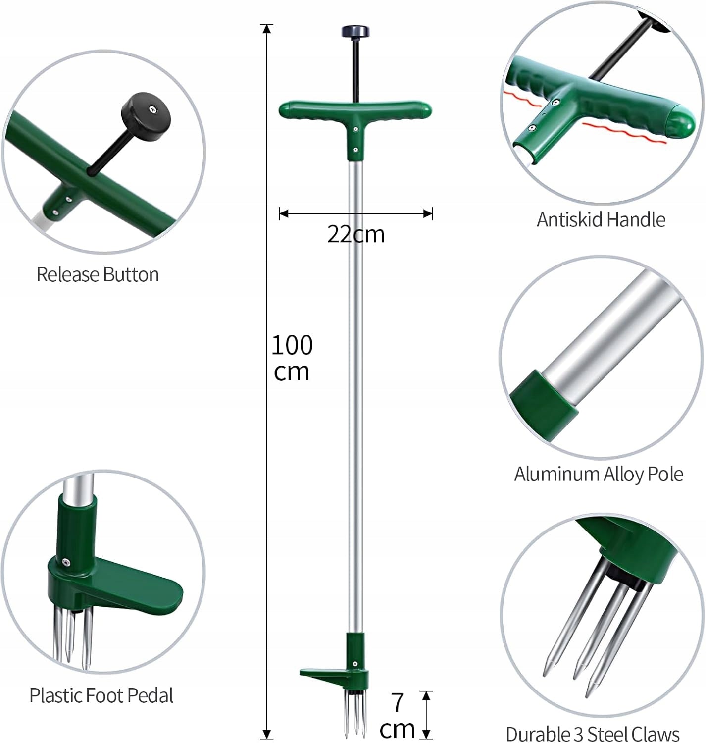 Ohuhu Weed Cutter, Standing Weed Puller, Length 1 m Manufacturer code HHJUGJBJ
