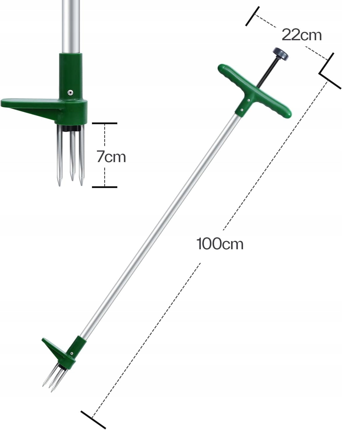 Ohuhu Weed Cutter, Standing Weed Puller, Length 1 m Packaging status original