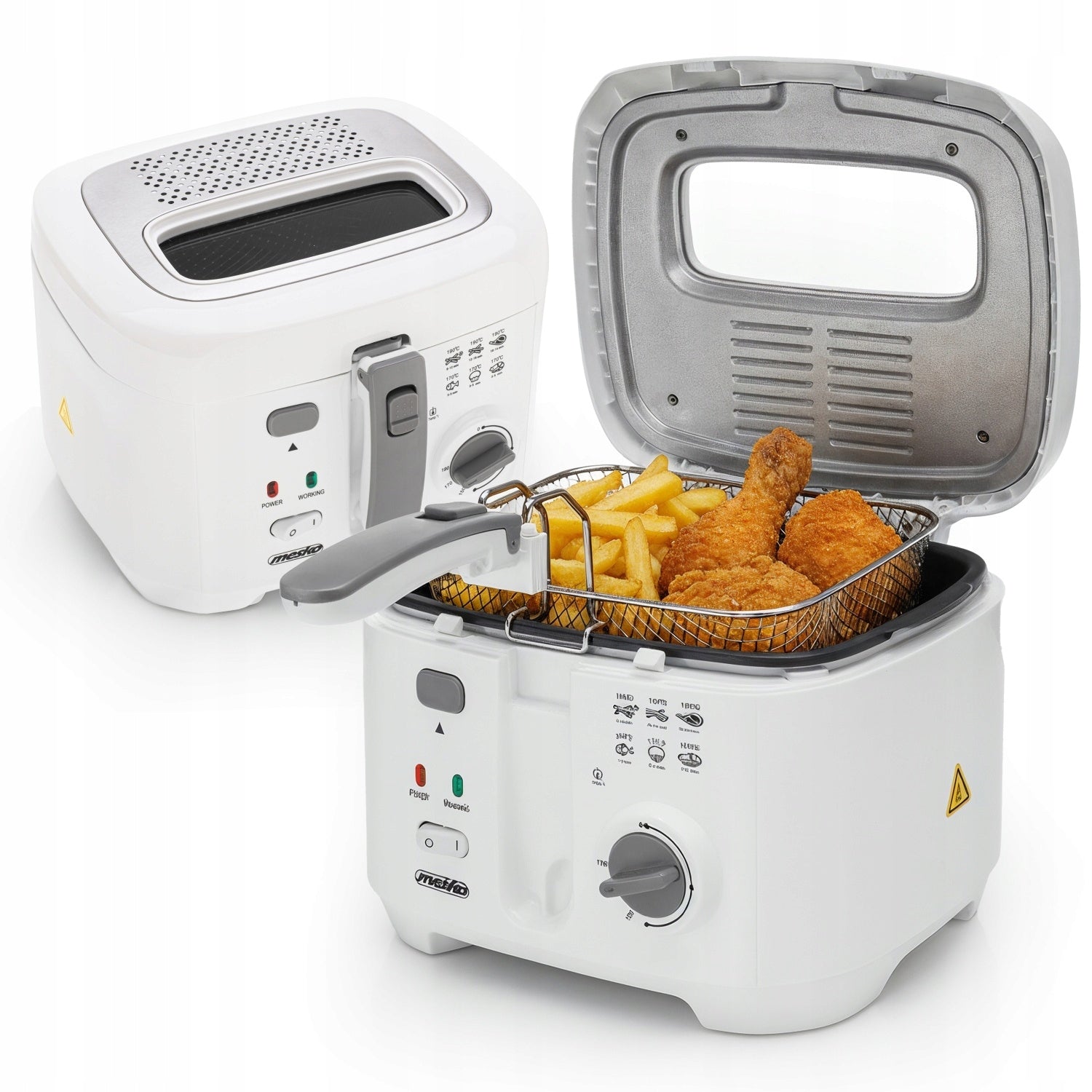 Oil Fryer 2,5L Compact Fryer 1800W Crispy Fries MESKO