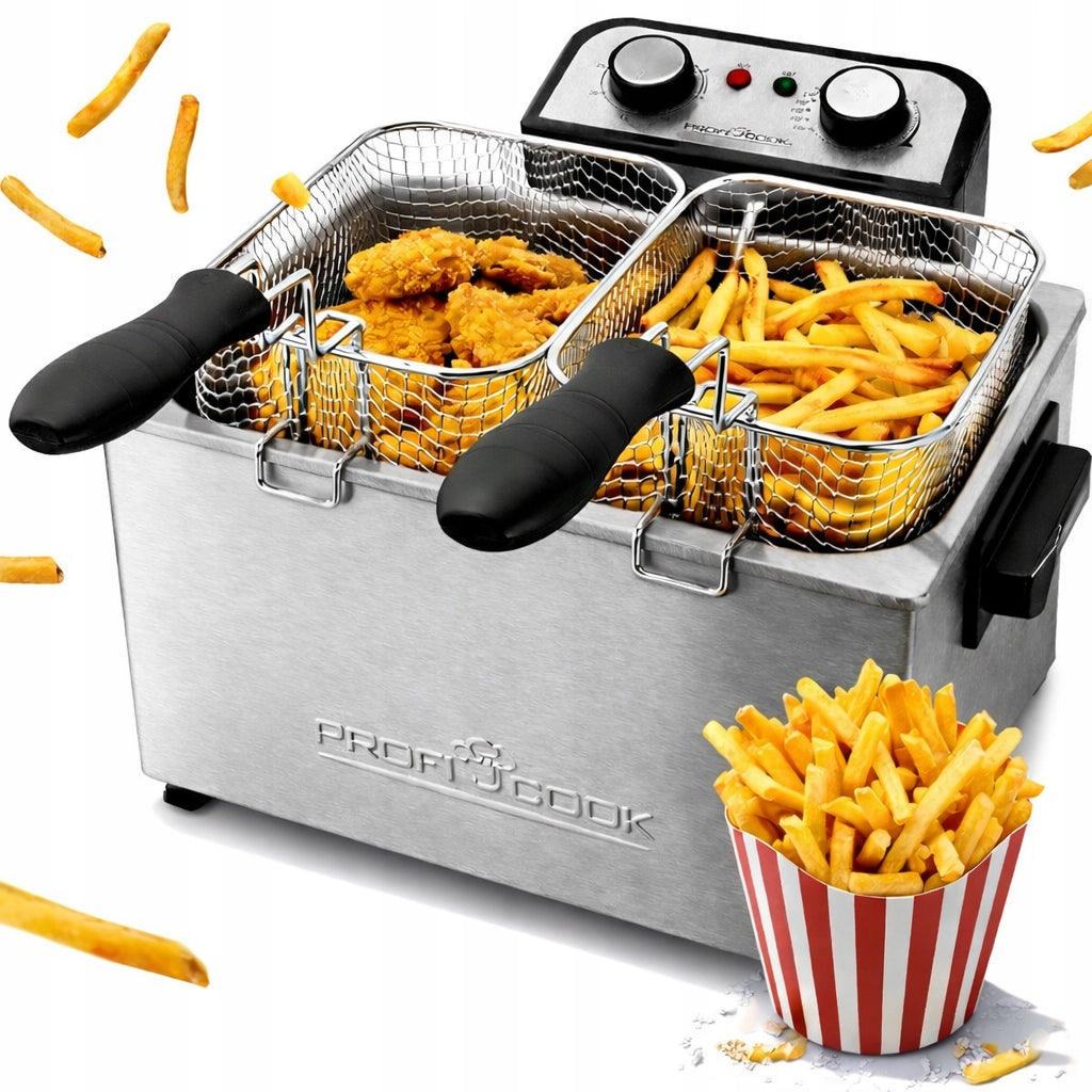 Oil Fryer LARGE DOUBLE 5L TRADITIONAL AIR FRYER 3000W STRONG