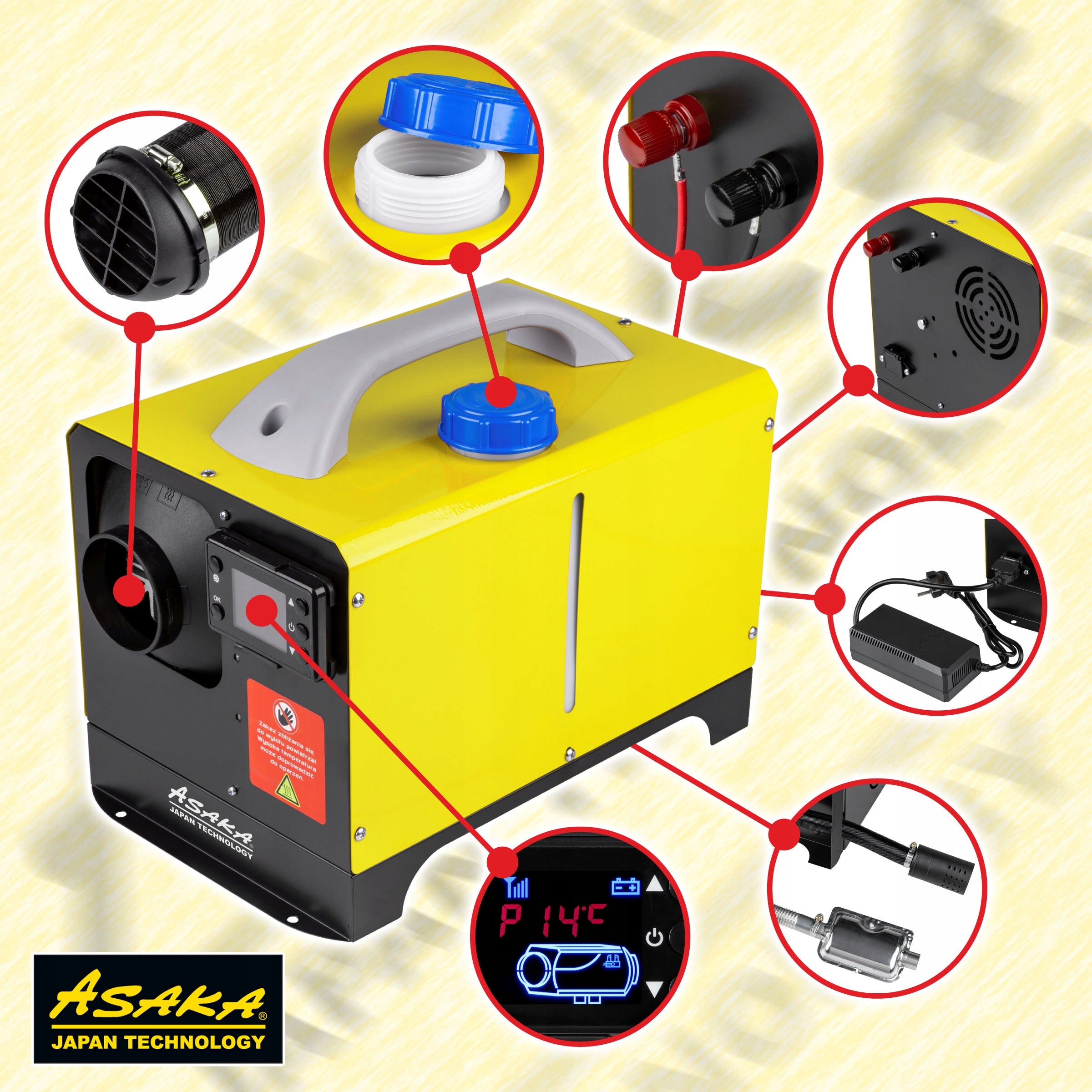Oil HEATER BLOWER WEBASTO HEATING 12KW 230/12V Manufacturer code Nagrzewnica olejowa dmuchawa mocna wydajna