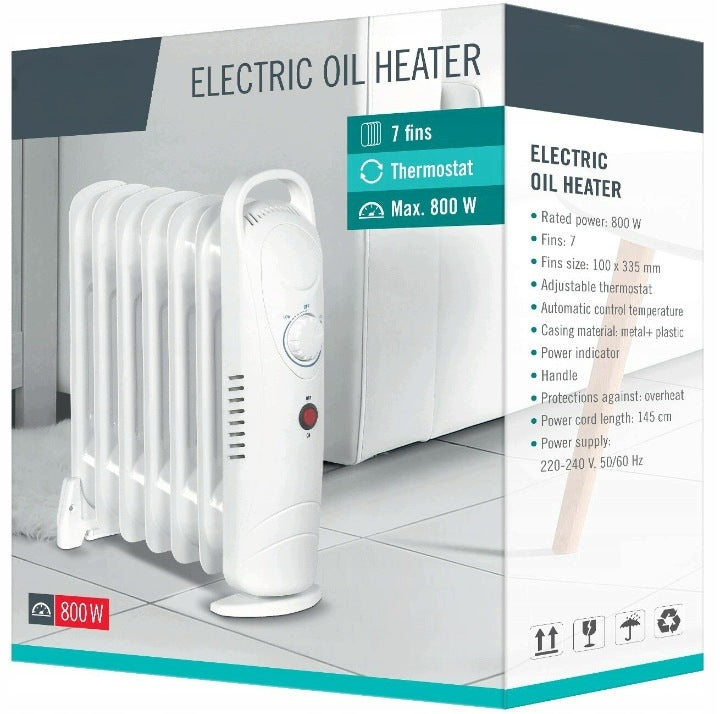 Oil Heater 7 Ribs For Oil 800W Rib For Electric Bathroom Manufacturer code GRZEJNIK OLEJOWY 7 ŻEBERKOWY ELEKTRYCZNY