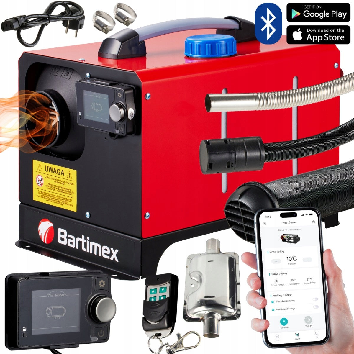 Oil Heater SMART 8kW Stop Heating Bluetooth Blower Apka