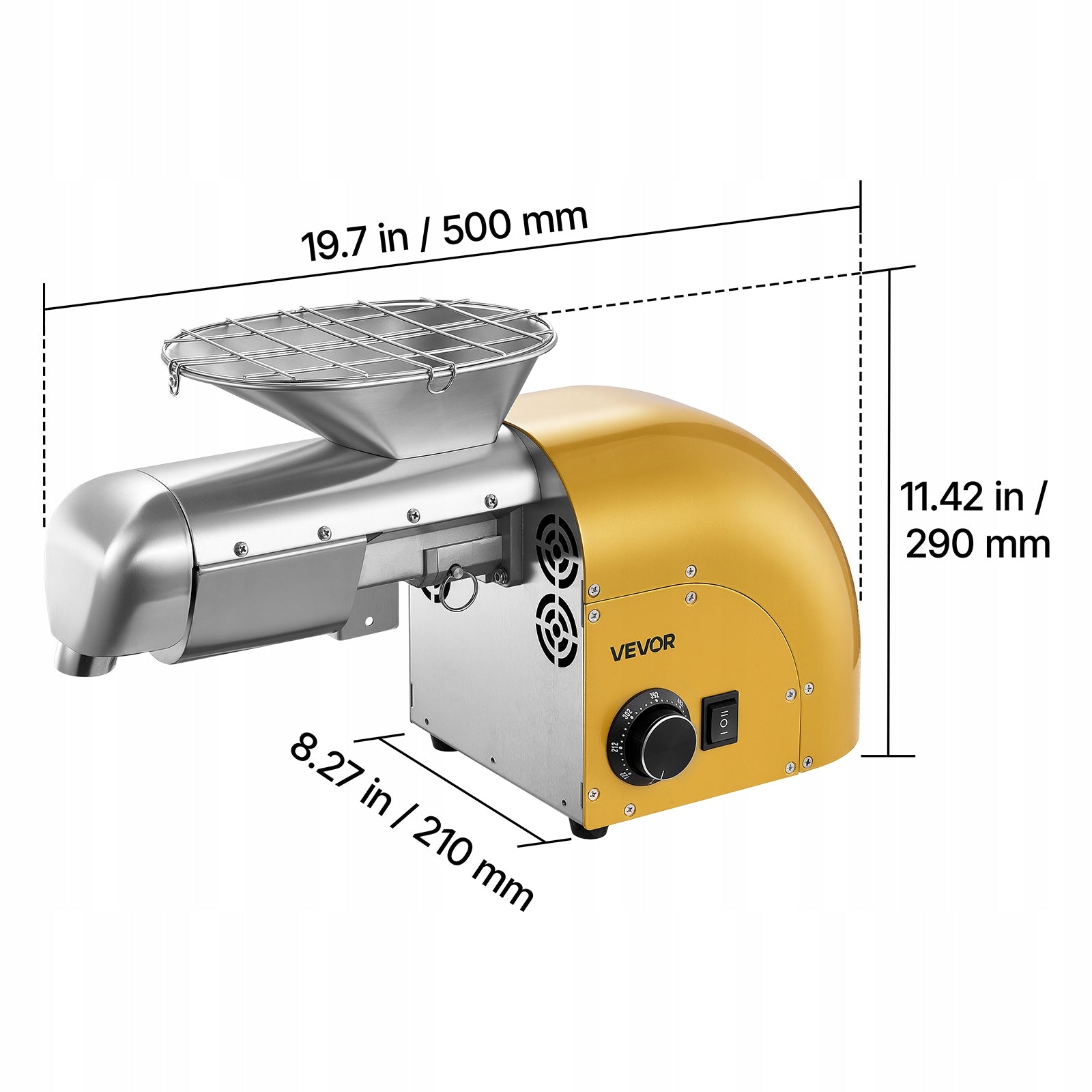 Oil Press 1250W Electric 5KG/H With Hot And Cold Pressing Manufacturer code DDZYJ1800