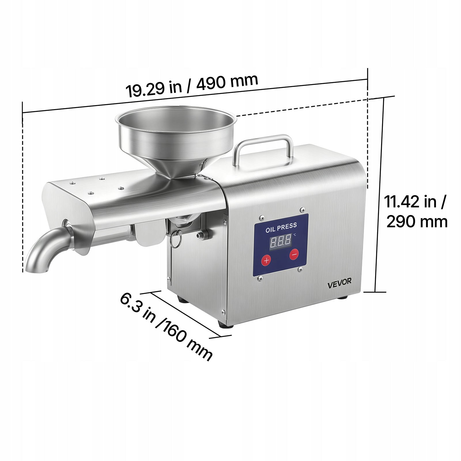 Oil Press 750W Electric 3,75KG/H Durable And Easy To Clean Manufacturer code DDZYJ1000