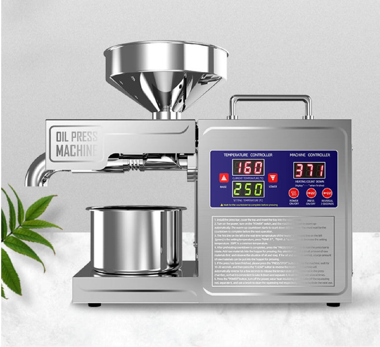 Oil Press 830W Pressing Oil Pressing Packaging status original