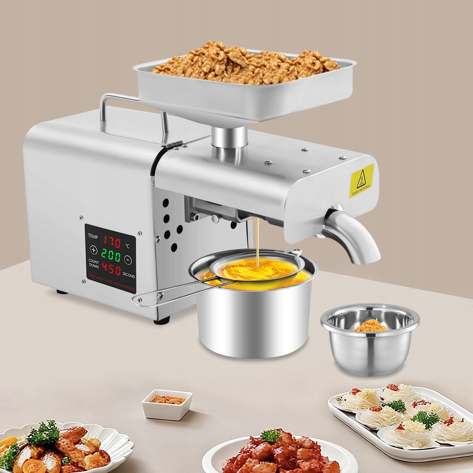 Oil Press Machine,Stainless Steel Hot Cold Press Oil Press Machine Manufacturer code s701