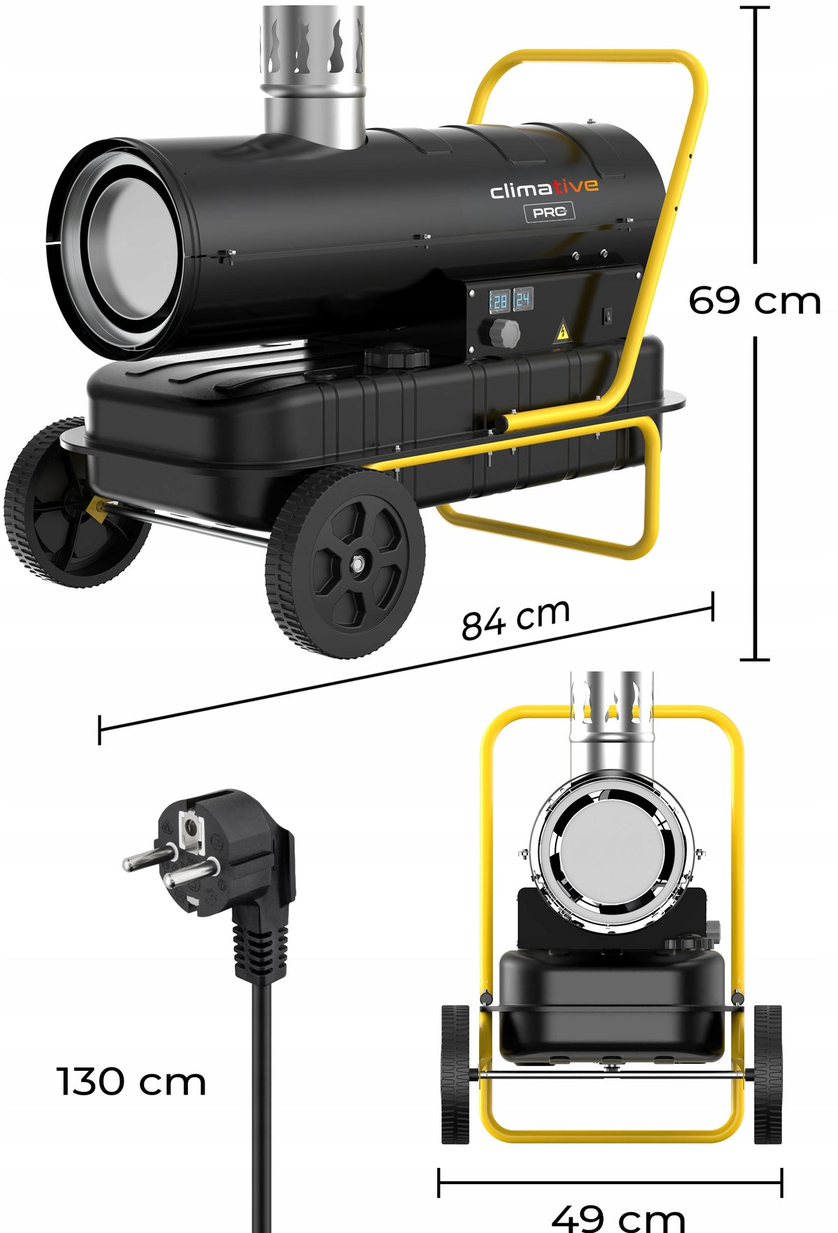 Oil heater 20 kW with chimney OHX-20 PRO thermostat LCD tank 38 L EAN (GTIN) 5905204696620